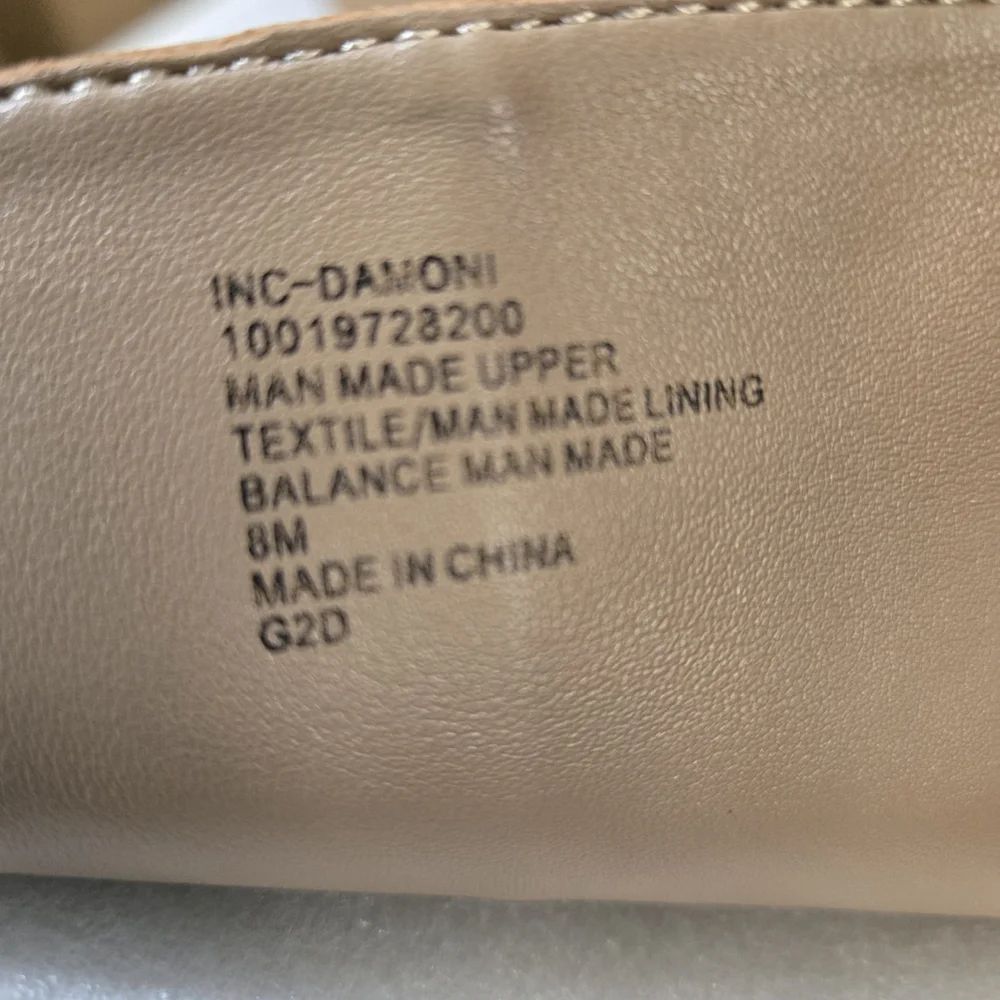INC Damoni Over-the-Knee Faux Leather Slouch Boots Tan Pointed Toe Heel 8 NIB